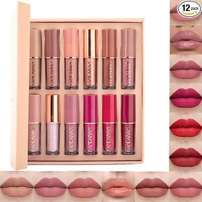 Handaiyan Velvet Matte Liquid Lipstick Set – 12 Pcs